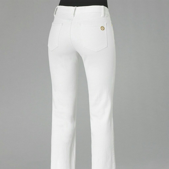tory burch white jeans
